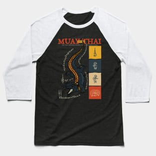 Muay Thai Tattoo Crocodile Baseball T-Shirt